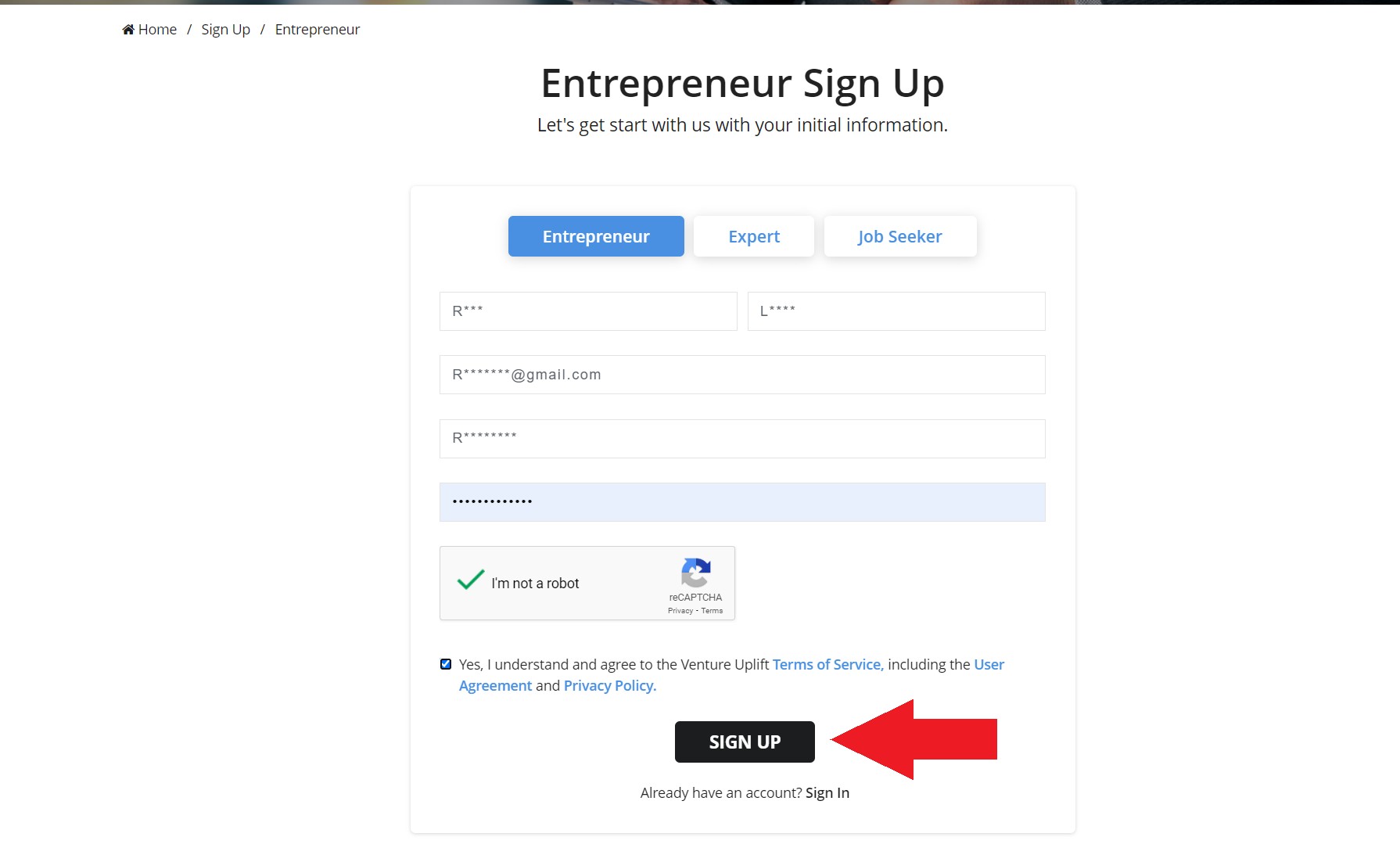 How To Register As Entrepreneur - Step 2