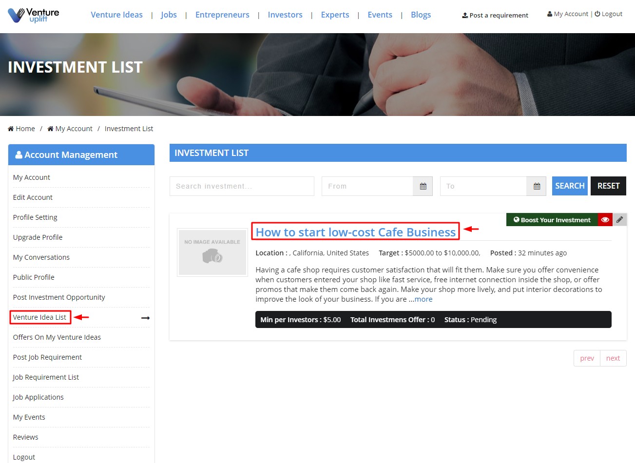 How to Post Business Ideas - Step 5
