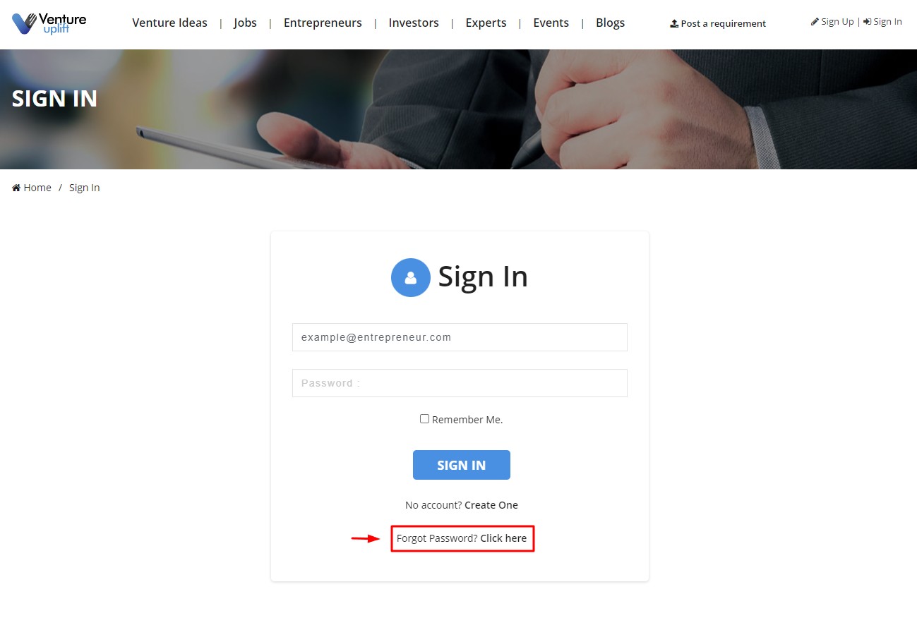 How to Reset Password - Step 1